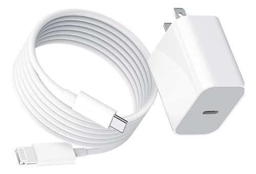 Cargador 20w+cable Usb C Apple 3metros Certificado Apple Mfi