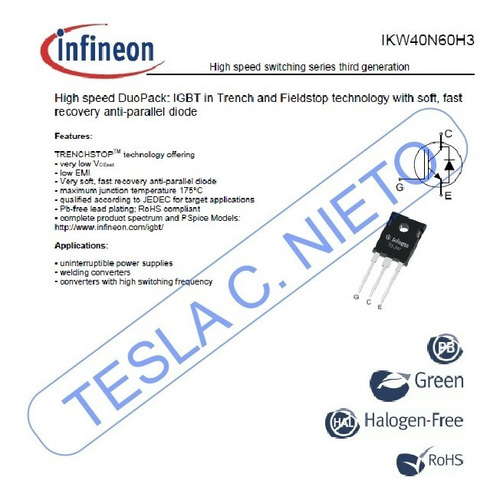 Imagen 4 de 8 de K40h603 Igbt 4piezas K40h603 Inversora Infra Actron