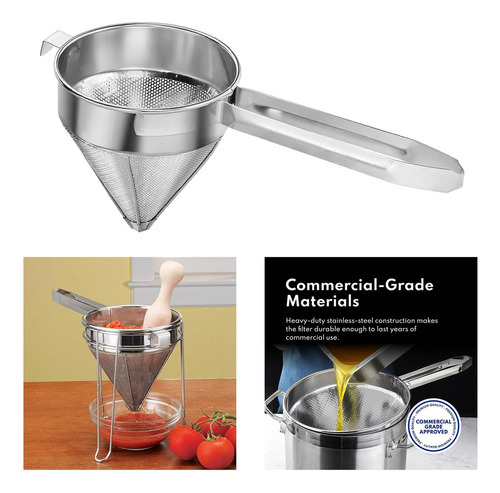 Colador De Caldo De Acero Inoxidable, De Cocina, Colador Con