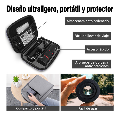 Kit Lentes Para Celular Hd Telescopio 22x Zoom + Macro 25x