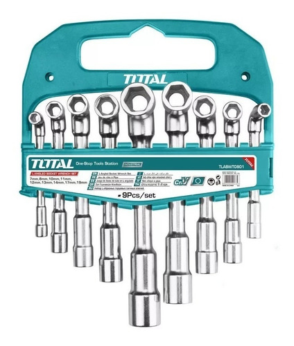 Dados Hexagonales En Llave Jgo.x 9pz Total Tlaswt0901