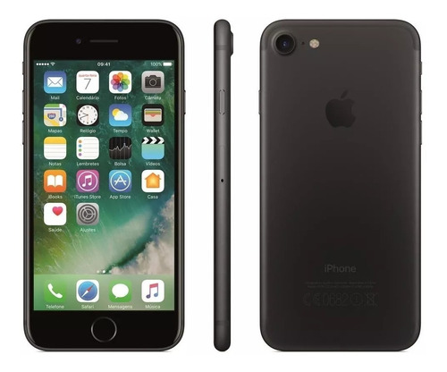 iPhone 7 Preto Matte Tela 4,7 4g 32 Gb 12 Mp Anatel/nf/novo
