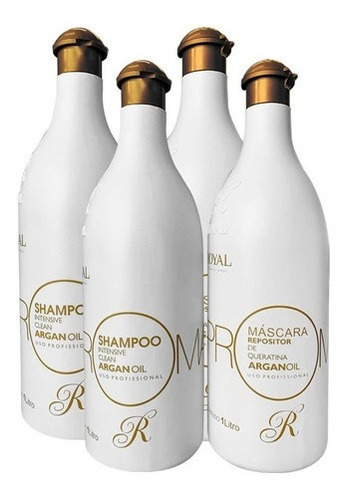 Imagem 1 de 4 de Kit Progressiva 2 Promax Argan Oil Royal Litro