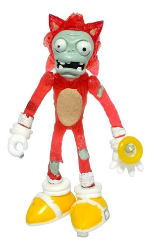  Figura Plantas Vs Zombies Sonic Zombie Rojo