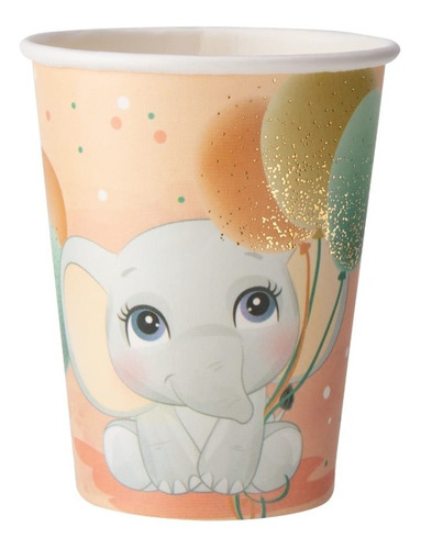 Vasos Polipapel Infantiles Animales Zoo 240cc Cumpleaños X10