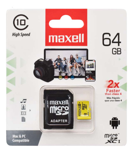 Tarjeta Micro Ssd 64gb Maxell