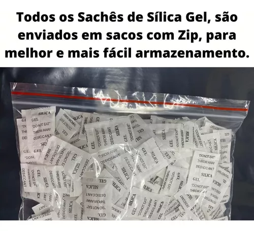 Silicas Saches Dessecantes Pacote com 1000 Saches de 1g