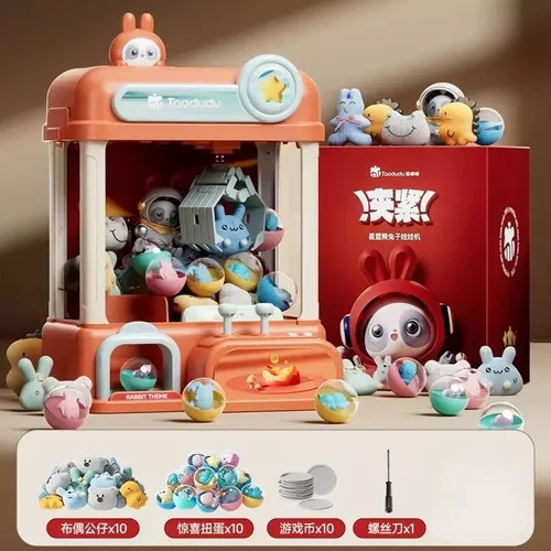 Mini Máquina Pega Bichinho Grua Brinquedo Infantil Jogo Azul - Cia