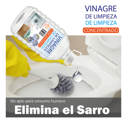 Vinagre Blanco De Limpieza 5lt - Manchas, Mugre Y Mal Olor