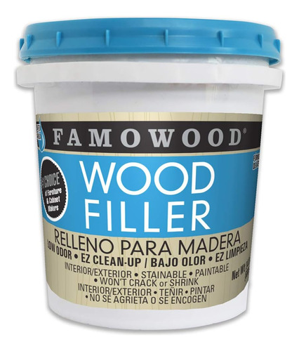 Famowoood 40022144 Rellena De Madera De Látex - Pint, White