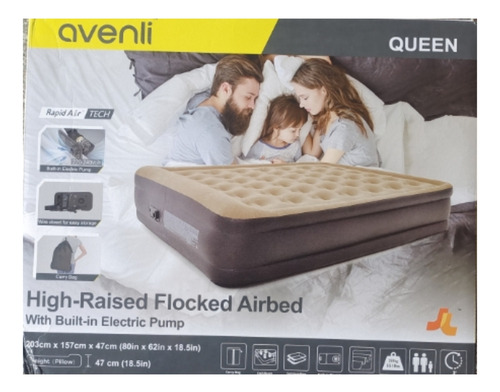 Sommier Colchón Inflable Queen Avenli Iytrer-028 203x157x47