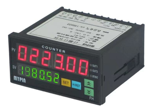 Imagen 1 de 10 de Pantalla Led Dual 6 Dígitos Contador Digital 9 ~ 265v Ac/dc
