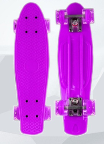 Patineta Skate Penny Mini Long Board Llanta Goma, Con Luces