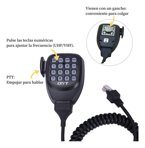 Transceptor Móvil Radio Base Uhf Vhf Qyt980 75w +antena 42cm