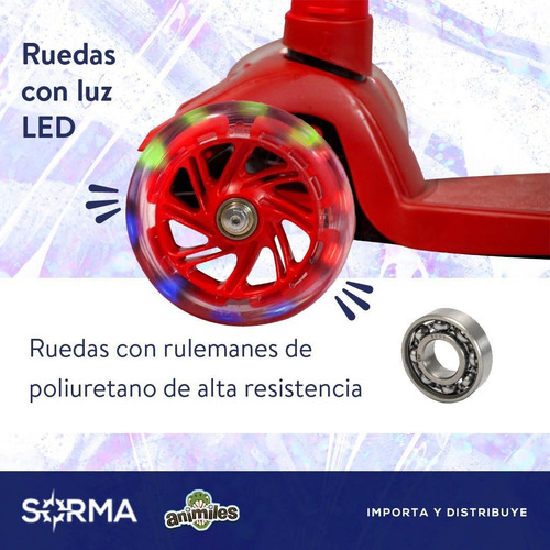 Imagen 8 de 10 de Combo Casco Infantil + Monopatín Infantil 4 Ruedas C/luz