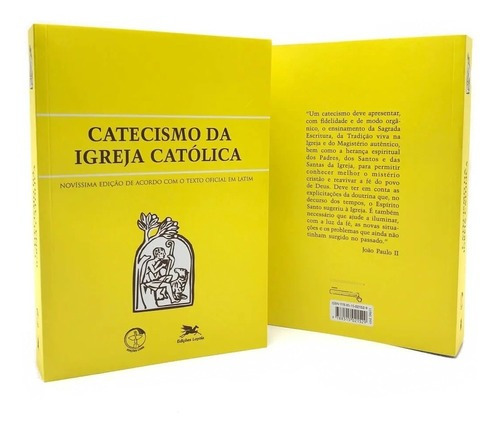 Livro Catecismo Da Igreja Católica Capa Amarela Grande