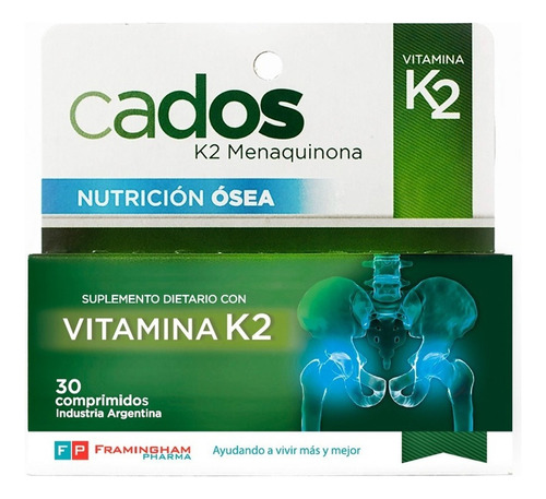 Cados Vitamina K2- 30 Comp.-fortalecimiento De Los Huesos Sabor No Aplica