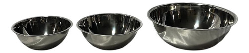 Juego De 3 Tazones O Mixing Bowl Plateado