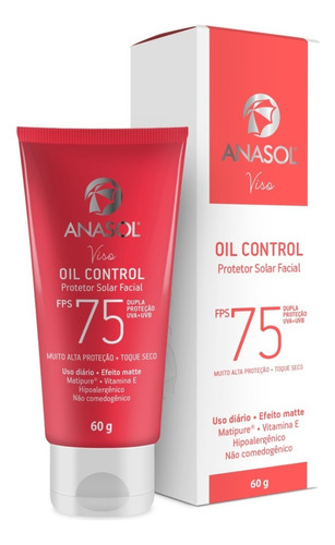 Anasol Viso Oil Control Fps 75 - Protetor Solar Facial 60g