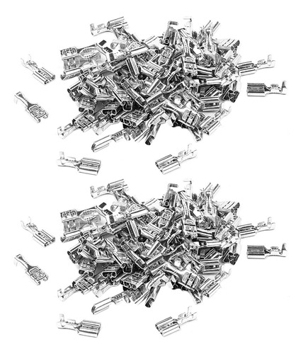 Terminal De Engarzado Hembra Con Pala, 200 Unidades, 6,3 Mm,