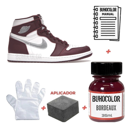 Pintura Zapatillas Sneaker Bordo Bordeaux 35ml + Aplicador