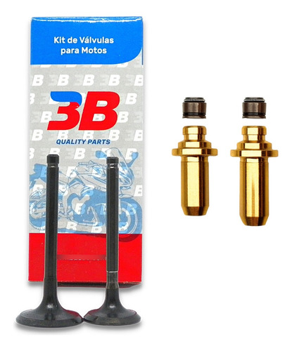 Kit Valvula + Guias Bronce 3b Gilera Smash 125 + Retenes