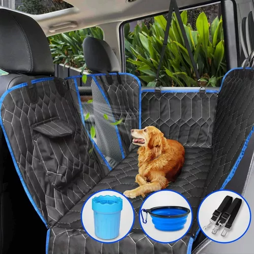 Funda de asiento de coche para perro, hamaca, funda protectora de asiento  para autos, camiones y SUV, 100% impermeable, lavable a máquina, duradera,  a