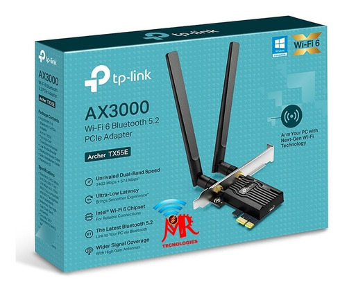 Archer Tx55e Adaptador Pciexpre Wi-fi 6 Bluetooth 5.2 Ax3000