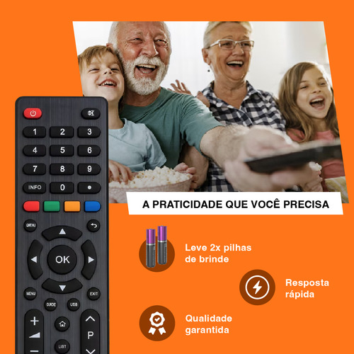 Kit 2 Controles Remoto Para Tv Philco Smart Teclas Netflix Youtube Globoplay E Amazon Prime Video Compativel Com Varios Modelos TVs Philco 9028 7250 9063 Com Pilhas Inclusas - Loja Enveloz