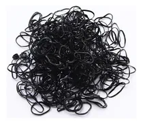 Comprar 500 Unidades Elásticos Pretos Pequenos De Silicone Para Cabelo Cor Preto Liso