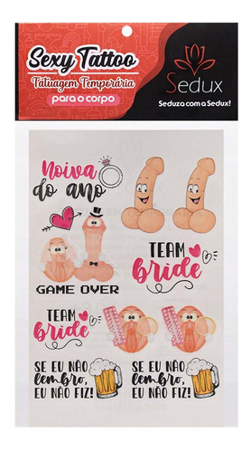 Imagem 1 de 4 de Tatuagem Temporária Despedida De Solteiro 10 X 15cm Sedux