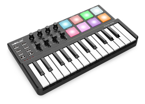 Teclado Usb Portátil Worlde Panda Mini 25- Clave Ultra- Midi