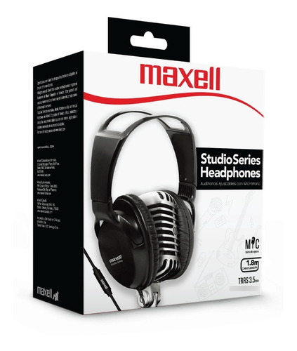 Imagen 3 de 7 de Auriculares Studioseries Maxell St-2000 Con Micrófono