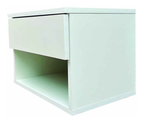 Imagen 4 de 10 de Mesitas De Luz Flotantes Melamina Con 1 Cajon - Tigre