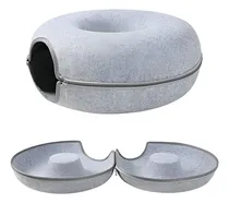 Comprar Cama Dona Para Gatos Túnel Fieltro Redondo 64cmx26cm Mli Color Gris Diseño Liso