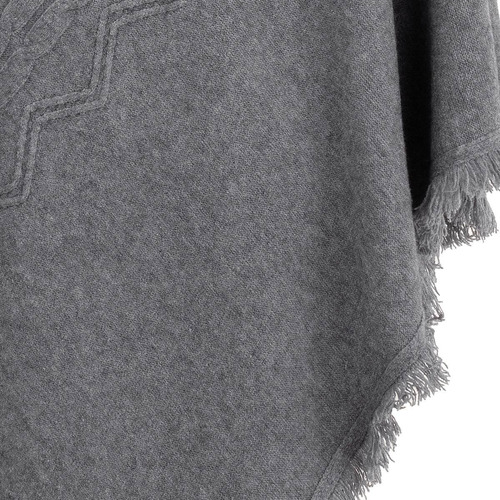 Imagen 8 de 8 de Poncho Capa Cuello Tortuga Asimetrica Tejido Suave Elegante.