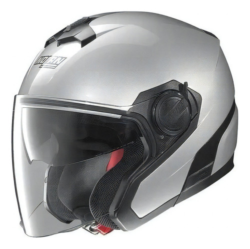 Capacete Nolan N40 Special Prata Aberto Viseira Solar Cor Cinza Claro Tamanho do capacete 60/L