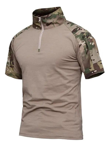 Camisas Polo Tácticas De Camuflaje Para Hombre De Manga Cort