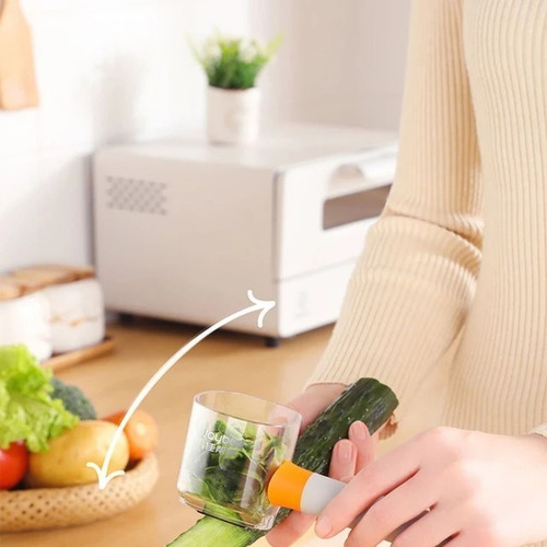 Imagen 3 de 5 de Pelador De Vegetales Con Recipiente, Acero Inoxidable