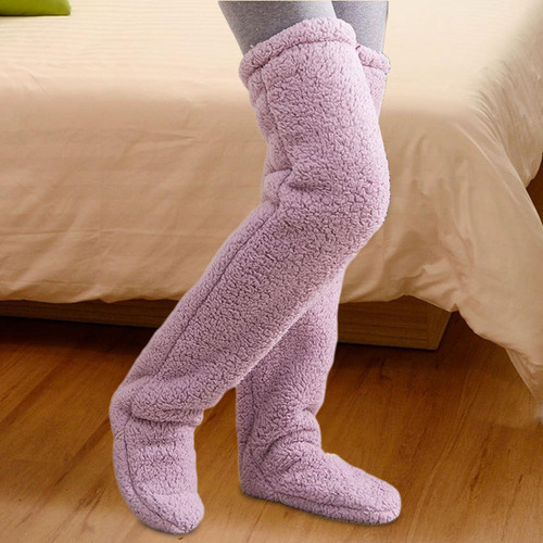 Calentadores De Piernas De Felpa Calcetines Para Dormir
