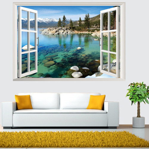 Calcomanías Murales Con Paisajes En 3d Para Decoración De Do