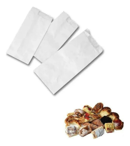 Bolsa Sobre Papel Sulfito Blanco Panaderia N 4a X 500u Blanco Papel Sulfito N 4a