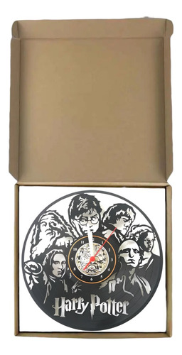 Relógio De Parede, Disco Vinil, Harry Potter,barato,promoção Estrutura Preto Fundo Preto