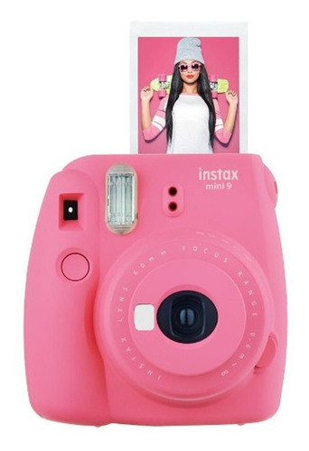 Fuji Instax Mini 9 Rosa Flamenco Tipo Polaroid Nueva Oficial