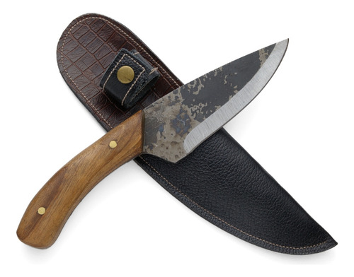 Faca Artesanal Coreadeira Brut Forge 5 Polegadas Amadeirada