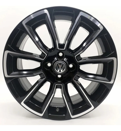 Rodas Vw Saveiro Cross G7 Aro 15 4x100 (jogo) + Bicos Cor Preto Diamantado
