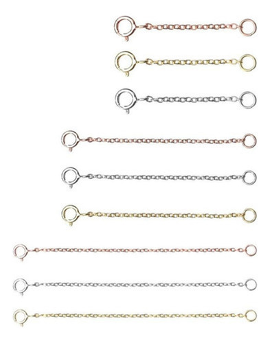 . 9x Extensor De Cadena Tobillera Extensión De Pulsera De