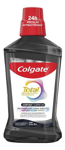 Enxaguante Bucal Colgate Total 12 Carvão Zero Ácool 500ml