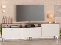 Comprar Mesa Tv Led Rack Nordico 1.80 Mts Moderno Melamina Modular Color Blanco