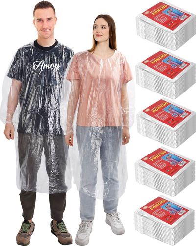 Poncho Lluvia Desechabl Para Adulto Impermeable Manga